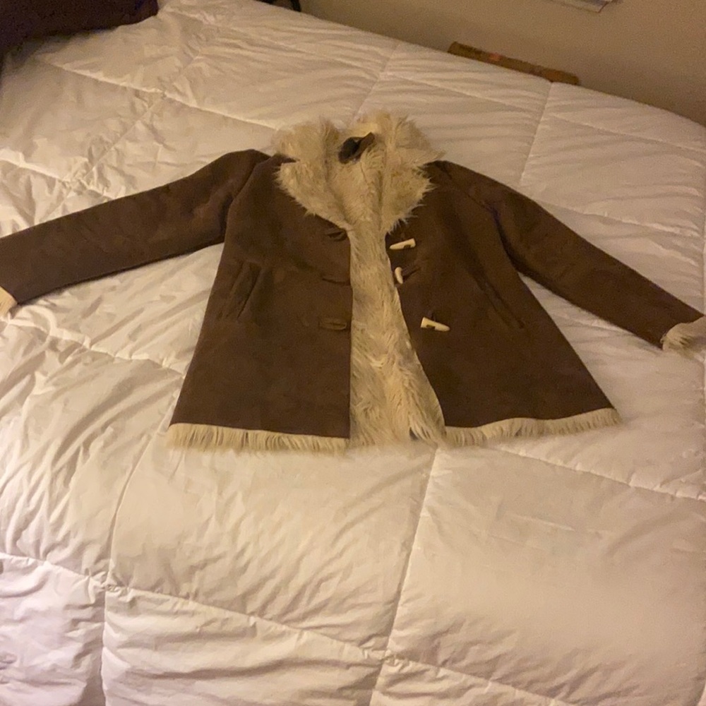 Sude stylish coat - Picture 1 of 5